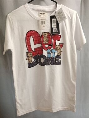 FWRD DENIM Kids White 'Get It Done' Graphic Tee
